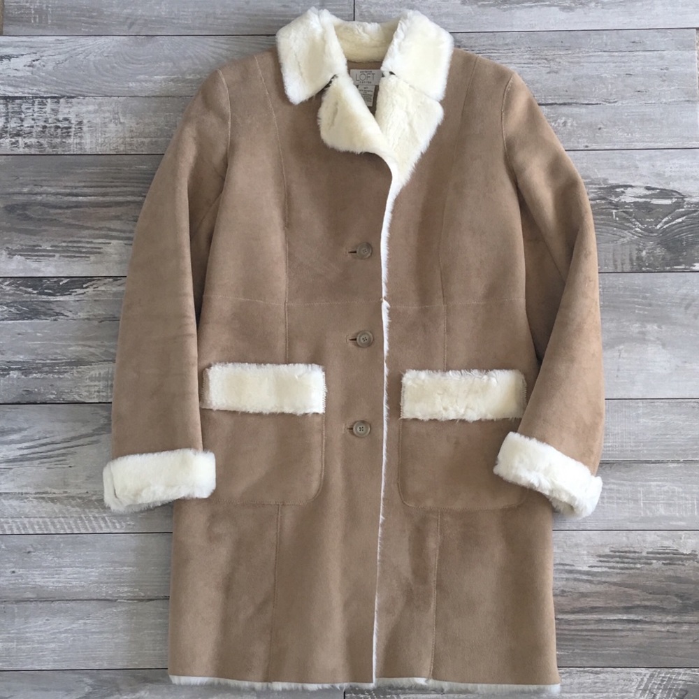 Ann Taylor Loft Faux Fur Lined Coat